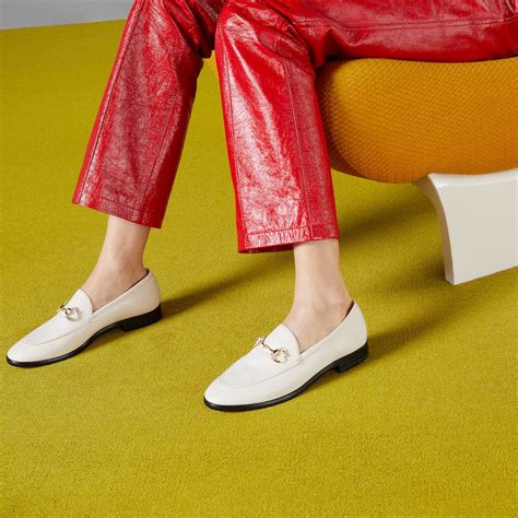 gucci jordaan loafer white|Gucci jordaan gg loafer.